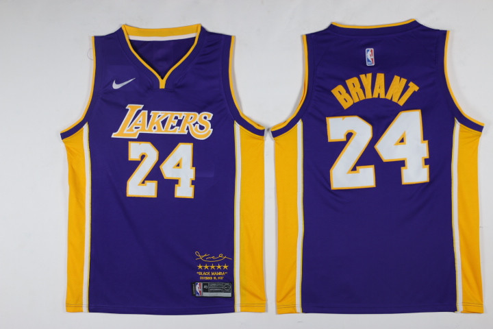 2020 Men Los Angeles Lakers #24 bryant purple NBA jersey style 2->seattle seahawks->NFL Jersey